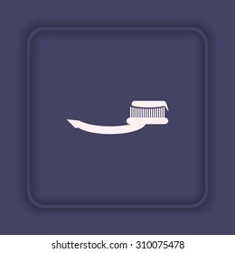 Toothbrush and Toothpaste. icon. vector design