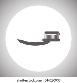 Toothbrush and Toothpaste. icon. vector design