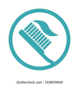 Toothbrush with toothpaste icon vector illustration design isolated