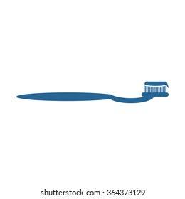 Toothbrush and Toothpaste. icon, vector illustration. Flat design style