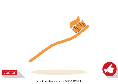 toothbrush toothpaste icon vector illustration EPS 10