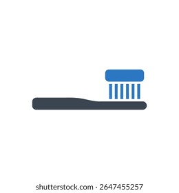 Toothbrush with toothpaste on it icon