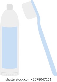 toothbrush and toothpaste on transparent background