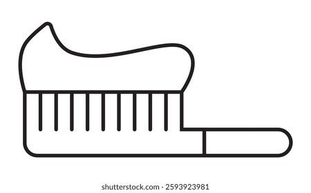 Toothbrush with toothpaste. A symbol of dental hygiene and healthy teeth and mouth. Simple flat design. EPS 10. Vector illustrations