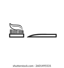 Toothbrush with toothpaste without background
