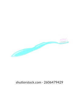 toothbrush with toothpaste without background