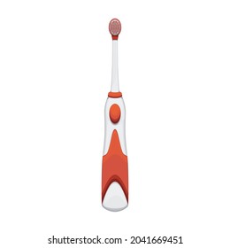 Toothbrush vector cartoon icon. Vector illustration electric brush on white background. Isolated cartoon illustration icon of electric toothbrush .