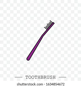 Toothbrush vector color icon isolated