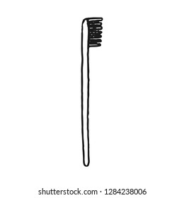 toothbrush vector doodle sketch isolated on white background