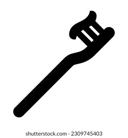 Toothbrush Vector Glyph Icon For Personal And Commercial Use.
