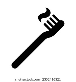 Toothbrush Vector Glyph Icon For Personal And Commercial Use.
