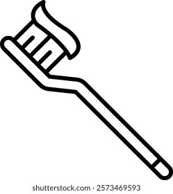 Toothbrush vector icon. Can be used for printing, mobile and web applications.