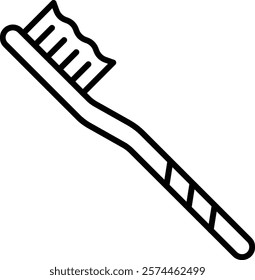 Toothbrush vector icon. Can be used for printing, mobile and web applications.