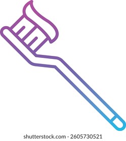 Toothbrush vector icon. Can be used for printing, mobile and web applications.