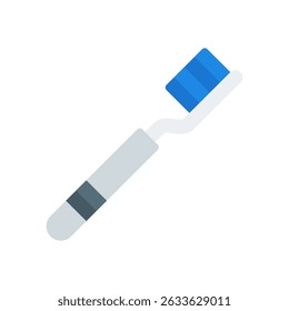 Toothbrush Vector Icon for Dental Cleaning and Hygiene. Oral care tool illustration, morning routine symbol, bristle brush design