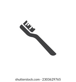 Toothbrush vector icon. filled flat sign for mobile concept and web design. Tooth brush glyph icon. Symbol, logo illustration. Vector graphics