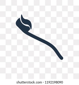 Toothbrush vector icon isolated on transparent background, Toothbrush transparency concept can be used web and mobile