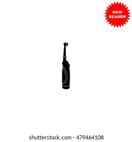 Toothbrush vector icon isolated on white background.