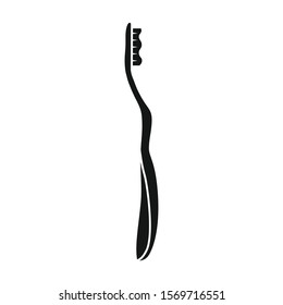Toothbrush vector icon.Black vector icon isolated on white background toothbrush