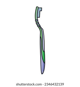 Toothbrush vector icon.Color vector icon isolated on white background toothbrush .