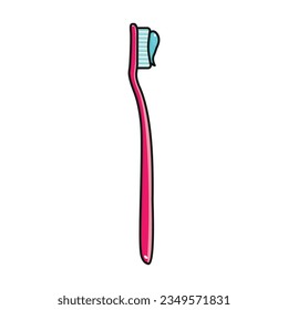 Toothbrush vector icon.Color vector icon isolated on white background toothbrush .