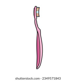 Icono vectorial de cepillo de dientes.Icono de vector de color aislado en cepillo de dientes de fondo blanco.