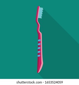 Toothbrush vector icon.Flat vector icon isolated on white background toothbrush .