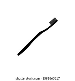 toothbrush vector illustration icon symbol black silhouette on white background