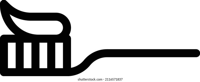 Ilustración del vector de cepillo de dientes sobre un fondo transparente.Símbolos de calidad superior.Icono del vector de trazo para el diseño de concepto y gráfico.