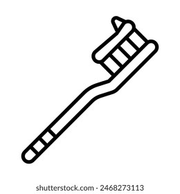 Toothbrush Vector Line Icon Design