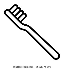 Zahnbürste Vektor Linie Symbol Design
