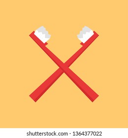 Toothbrush vector. logo design. symbol.