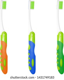 Toothbrush in vector on white background.Foldable toothbrush vector illustration.