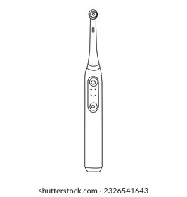 Toothbrush vector outline icon. Vector illustration electric brush on white background. Isolated outline illustration icon of electric toothbrush .