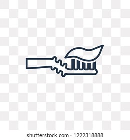Toothbrush vector outline icon isolated on transparent background, high quality linear Toothbrush transparency concept can be used web and mobile