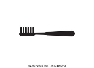 toothbrush vector silhouette isolated in white background