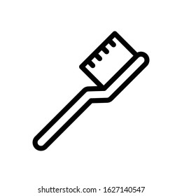 toothbrush vector thin line icon 