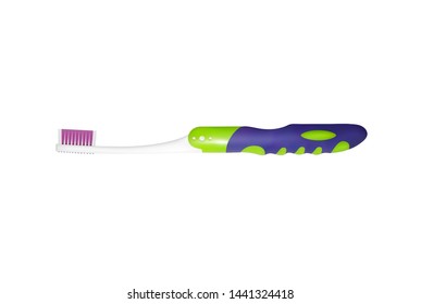 Toothbrush in vector.Foldable toothbrush on white background.Tourist toothbrush.