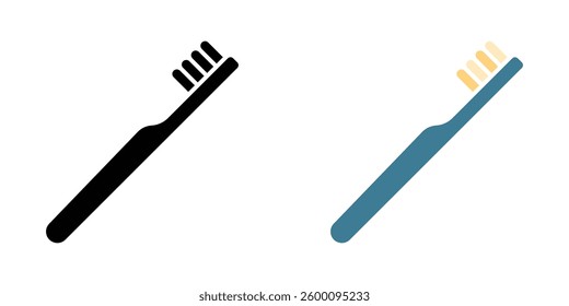 Toothbrush web vector icons set
