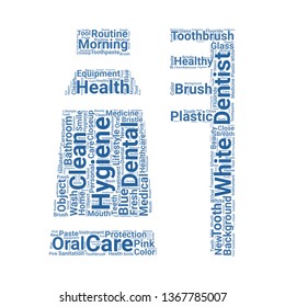 toothbrush word cloud. tag cloud about toothbrush