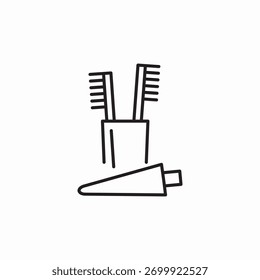 Zahnbürsten Zahnpasta Symbol Vektor