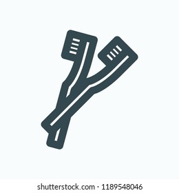 Toothbrushs icon. Tooth brush vector icon