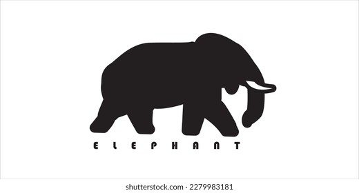 gezahnter Elefant, einfaches Vektorlogo