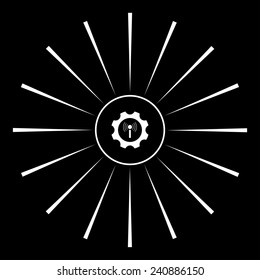 Toothed setting controls via wi-fi network, vector, EPS 10