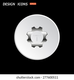 Toothed setting controls via wi-fi network. icon. vector design