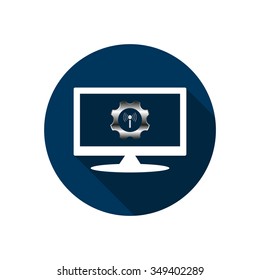 Toothed setting controls via wi-fi network. icon. vector design