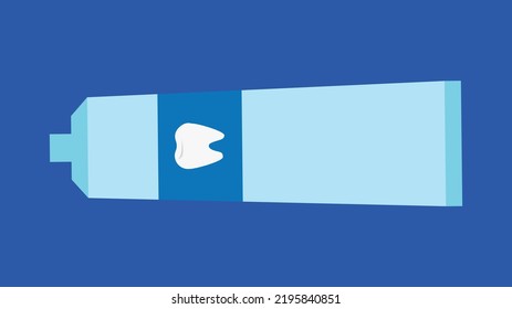 toothpaste in a blue tube