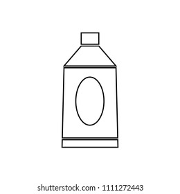 Toothpaste or body cream vector icon thin line