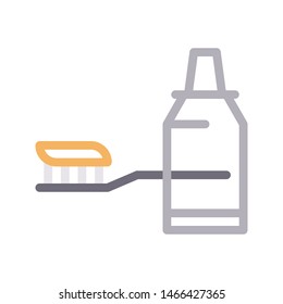 toothpaste colour line vector icon
