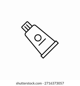 Vector de signo de icono de contenedor de pasta de dientes